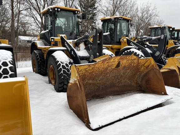 2021 John Deere 624 P-TIER 4WD LOADER; Cab w/ AC, EH Joystick Controls; Aux Hydraulics, Quick Coupler; Ride Control, Front Diff Lock; 20.5 Tires; Powerllel; General Purpose Bkt; Rear Camera