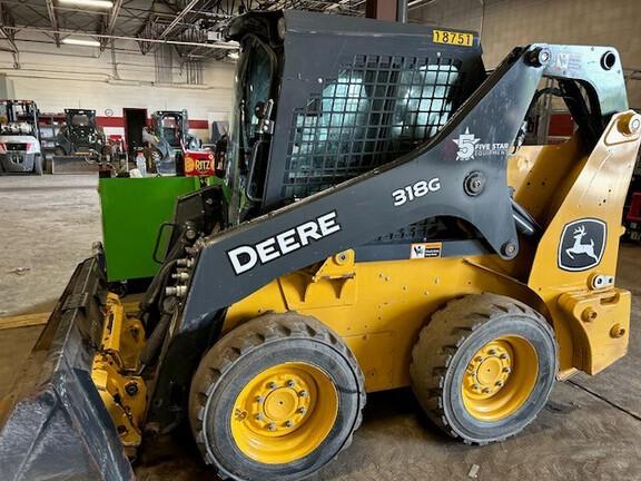 318G SKID STEER LOADER BASE - Cab w/ AC, EH Joystick Controls, Air Ride Seat; 2 Speed; Self-Leveling; Beefy Baby Tires; General Purpose Bkt