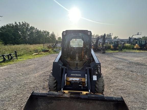 DORF,318G SKID STEER LOADER BASE -Cab w/ AC; General Purpose Bkt; Options: Camera, Self-Leveling, 2 Speed, Power Quik-Tatch, Counterweights