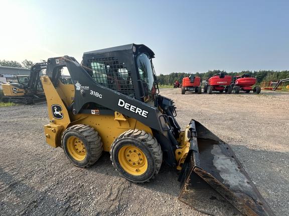 DORF,318G SKID STEER LOADER BASE -Cab w/ AC; General Purpose Bkt; Options: Camera, Self-Leveling, 2 Speed, Power Quik-Tatch, Counterweights