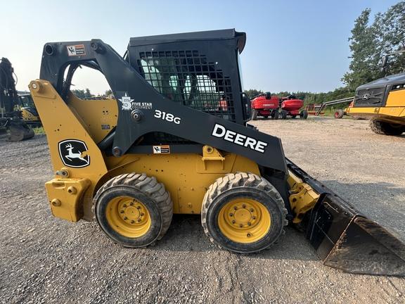 DORF,318G SKID STEER LOADER BASE -Cab w/ AC; General Purpose Bkt; Options: Camera, Self-Leveling, 2 Speed, Power Quik-Tatch, Counterweights