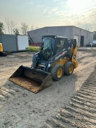 318G SKID STEER LOADER BASE - Cab w/ AC, EH Joystick Controls, Air Ride Seat; 2 Speed; Self-Leveling; Beefy Baby Tires; General Purpose Bkt