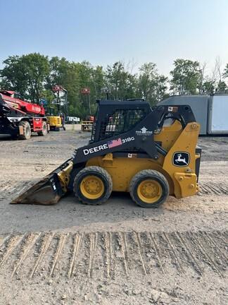 318G SKID STEER LOADER BASE - Cab w/ AC, EH Joystick Controls, Air Ride Seat; 2 Speed; Self-Leveling; Beefy Baby Tires; General Purpose Bkt