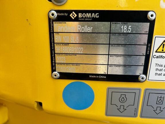 2023 Bomag BW100 SL-5 DBL DRUM W/ROPS