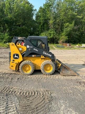 318G SKID STEER LOADER BASE - Cab w/ AC, EH Joystick Controls, Air Ride Seat; 2 Speed; Self-Leveling; Beefy Baby Tires; General Purpose Bkt