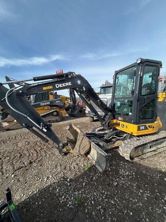 DORF 35 P TIER EXCAVATOR GEN A - Cab w/ AC; Long Arm; Rubber Tracks; Angle Blade