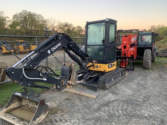 35 P TIER EXCAVATOR GEN A; Cab w/ AC; Standard Arm; Rubber Tracks; Hydraulic Thumb; w/ Blade