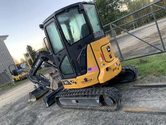 35 P TIER EXCAVATOR GEN A; Cab w/ AC; Standard Arm; Rubber Tracks; Hydraulic Thumb; w/ Blade