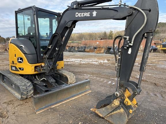 35 P TIER EXCAVATOR GEN A; Cab w/ AC; Standard Arm; Rubber Tracks; Hydraulic Thumb; w/ Blade