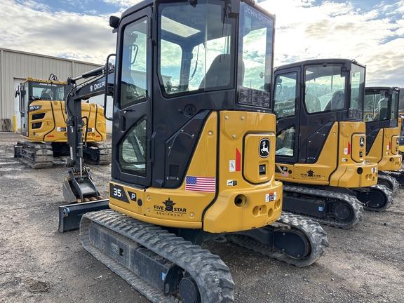 35 P TIER EXCAVATOR GEN A; Cab w/ AC; Standard Arm; Rubber Tracks; Hydraulic Thumb; w/ Blade