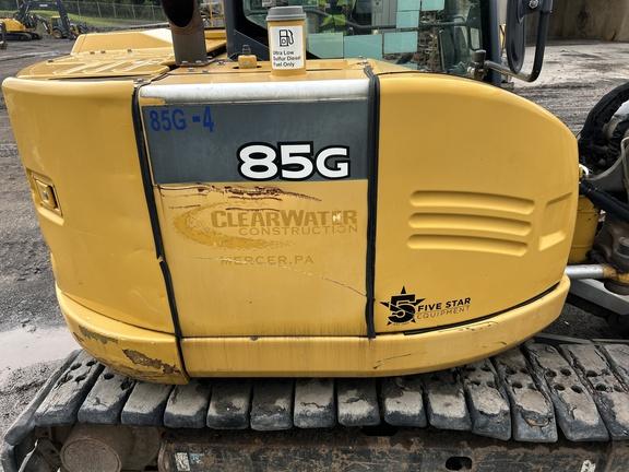 2019 John Deere 85G EXC - Cab w/ AC; Rubber Pads; 18" Pads; Aux Hydraulics, Coupler; 24" Bucket; w/ Blade