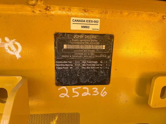 624 P-TIER 4WD LOADER - Cab w/ AC, Joystick Controls; 20.5 Tires; General Purpose Bkt; Options: Rear Camera
