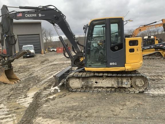 2021 JOHN DEERE 85G - Cab w/ AC; 18" Pads; Blade, Coupler, Hydraulic Thumb; w/ Bucket