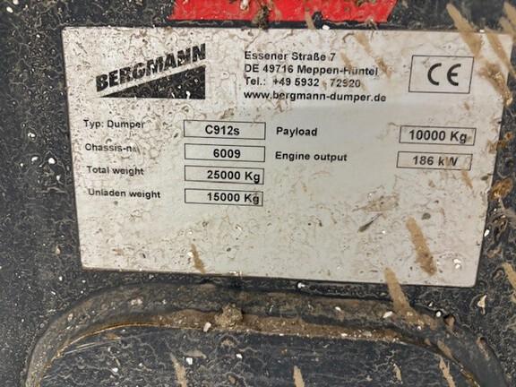 2022 C912S TRACK SWIVEL-TIP DUMPER - Cab w/ AC; Options: Rear Camera