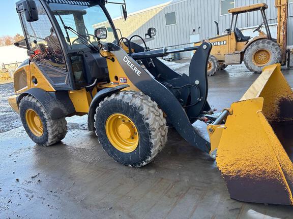 2023 John Deere 304 G FOUR WHL DRIVE LOADER - Cab w/ AC; General Purpose Bkt; 405/70R20 Tires; Options: Ride Control