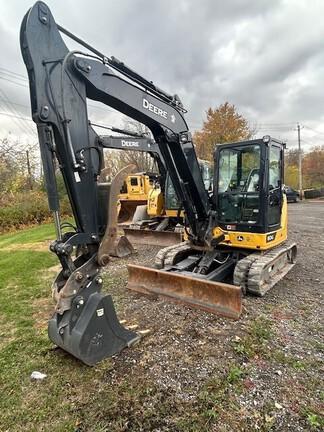 60G COMPACT EXCAVATOR - Cab w/ AC, Cntrl Pattern Select; Rubber Tracks; 24" Bucket; Aux Hydraulics, Coupler, Hydraulic Thumb; Angle Blade