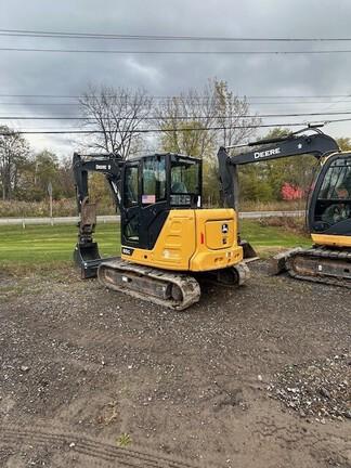 60G COMPACT EXCAVATOR - Cab w/ AC, Cntrl Pattern Select; Rubber Tracks; 24" Bucket; Aux Hydraulics, Coupler, Hydraulic Thumb; Angle Blade