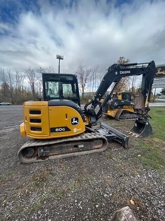 60G COMPACT EXCAVATOR - Cab w/ AC, Cntrl Pattern Select; Rubber Tracks; 24" Bucket; Aux Hydraulics, Coupler, Hydraulic Thumb; Angle Blade