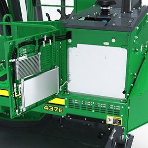 Swing-out cooler doors on a 437E