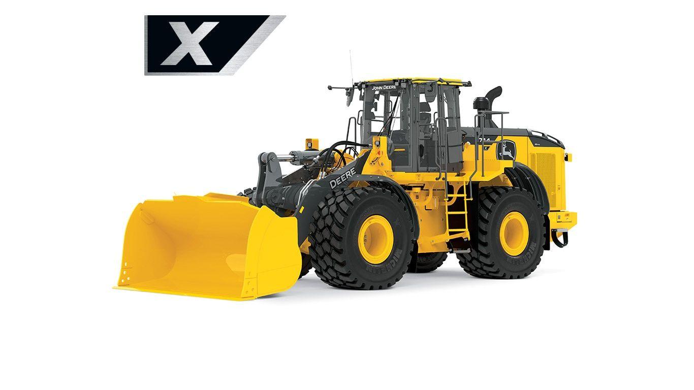 744 X-Tier Wheel Loader on white background