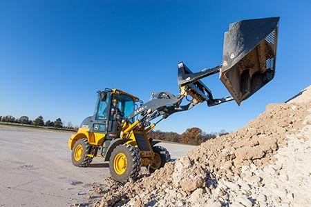 RB84 Rollout Bucket on a Compact Wheel Loader