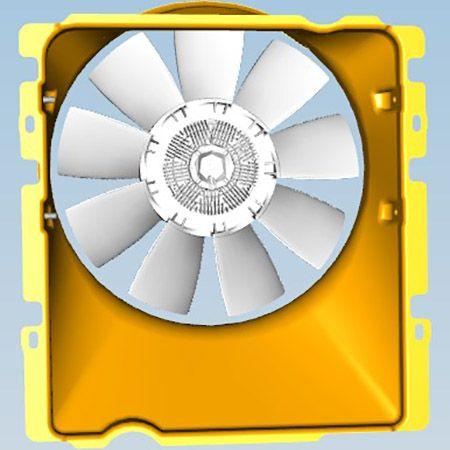 Variable rate, viscous cooling fan
