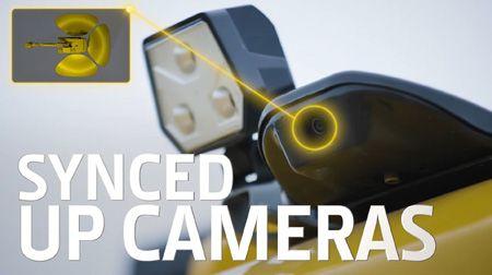 Standard Right, rear, and left cameras with additional light-emitting diode (LED) surround lighting
