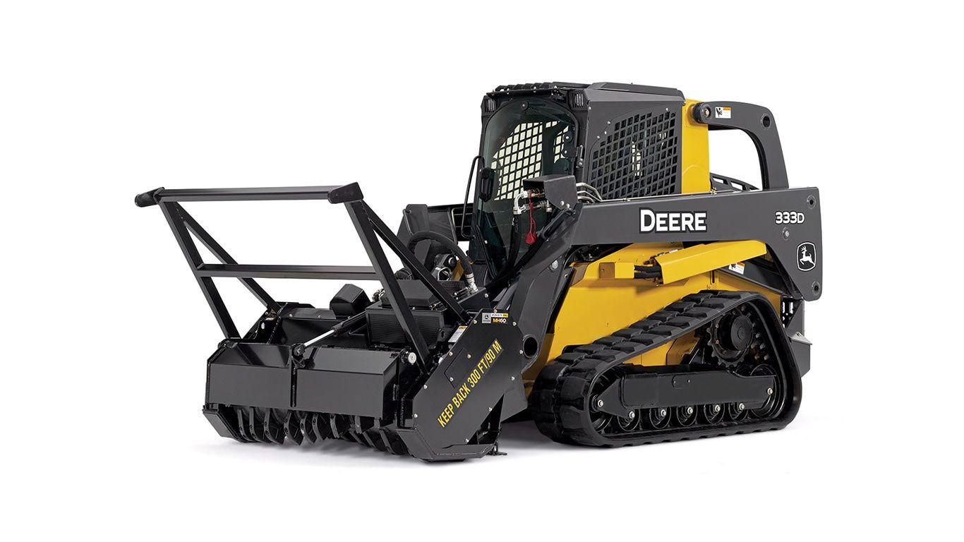 333D Compact Track Loader with mulching head on a white background